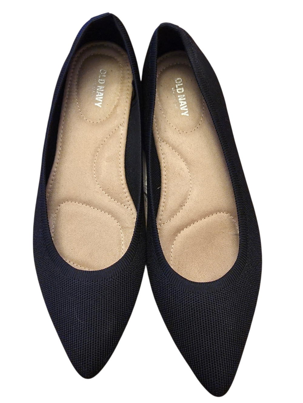 Old Navy Black Pointed Knit Ballet Flats
